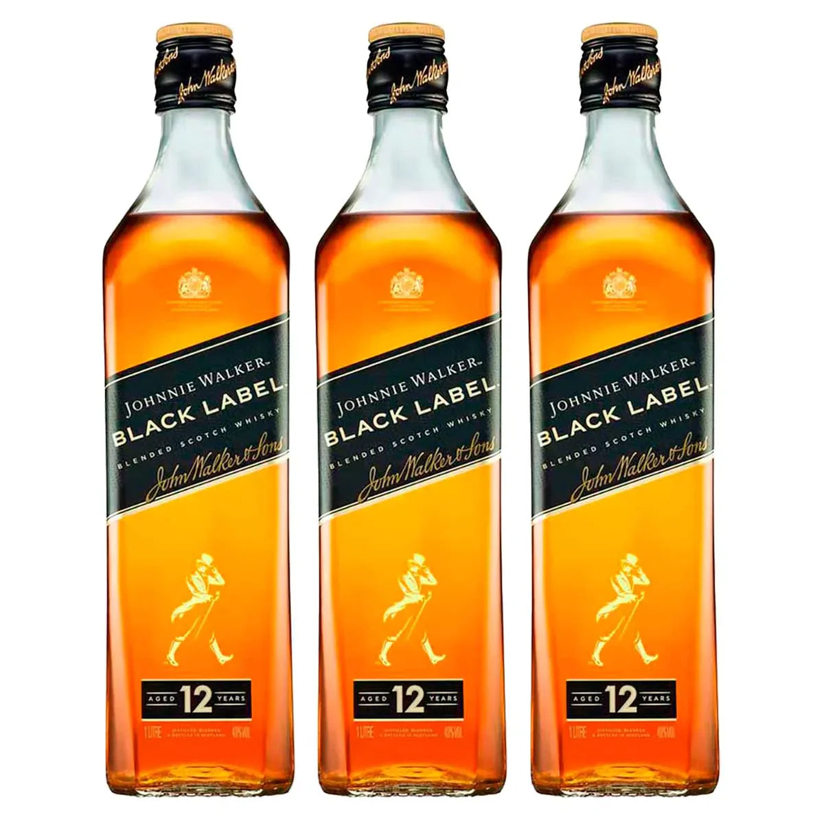 COMBO JOHNNIE WALKER BLACK LABEL 1L - 3 GARRAFAS