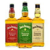 COMBO JACK DANIEL'S LICORES - FIRE 1L + APPLE 1L + HONEY 1L