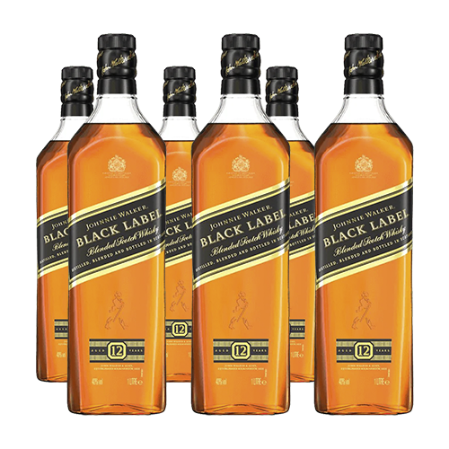 Johnnie Walker Black Label 1 litro (6 Uni.)