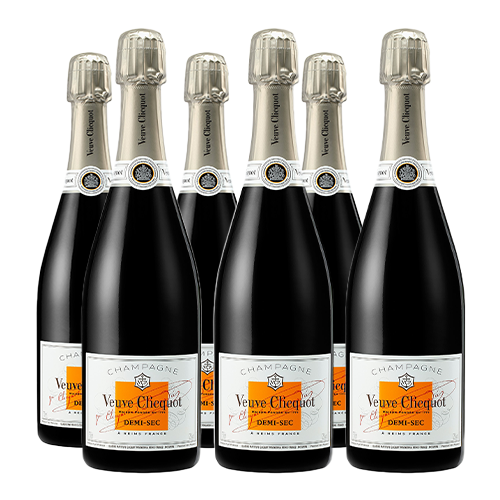 Champagne Francês Demi-sec Veuve Clicquot Pinot 750ml Cx 6 unid.